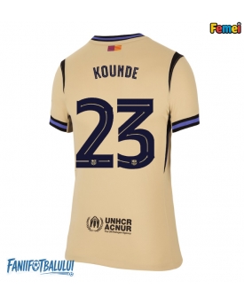 Barcelona Jules Kounde #23 Tricou Fotbal Replică 2025-26 Femei Deplasare